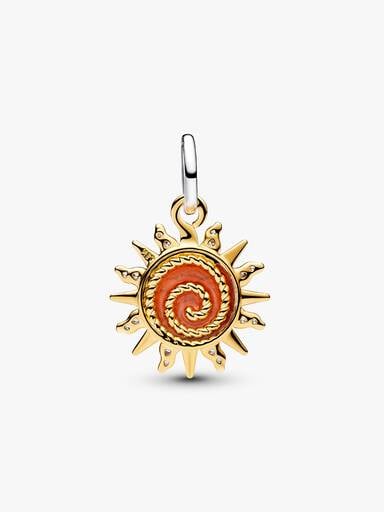 Dwutonowy charms-zawieszka Wirujące słońce