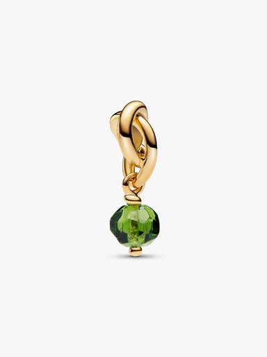 Fasetowany charms-zawieszka Jasnozielony symbol wieczności