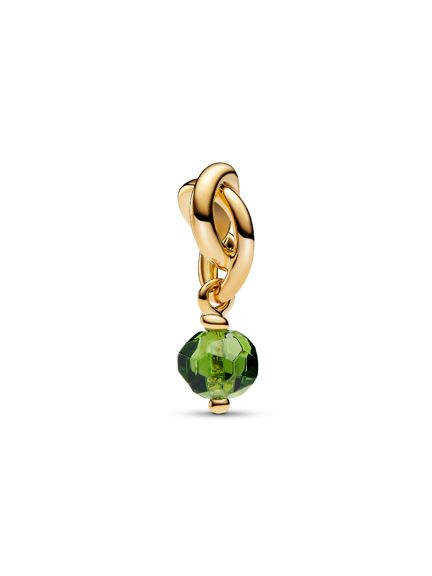 Fasetowany charms-zawieszka Jasnozielony symbol wieczności