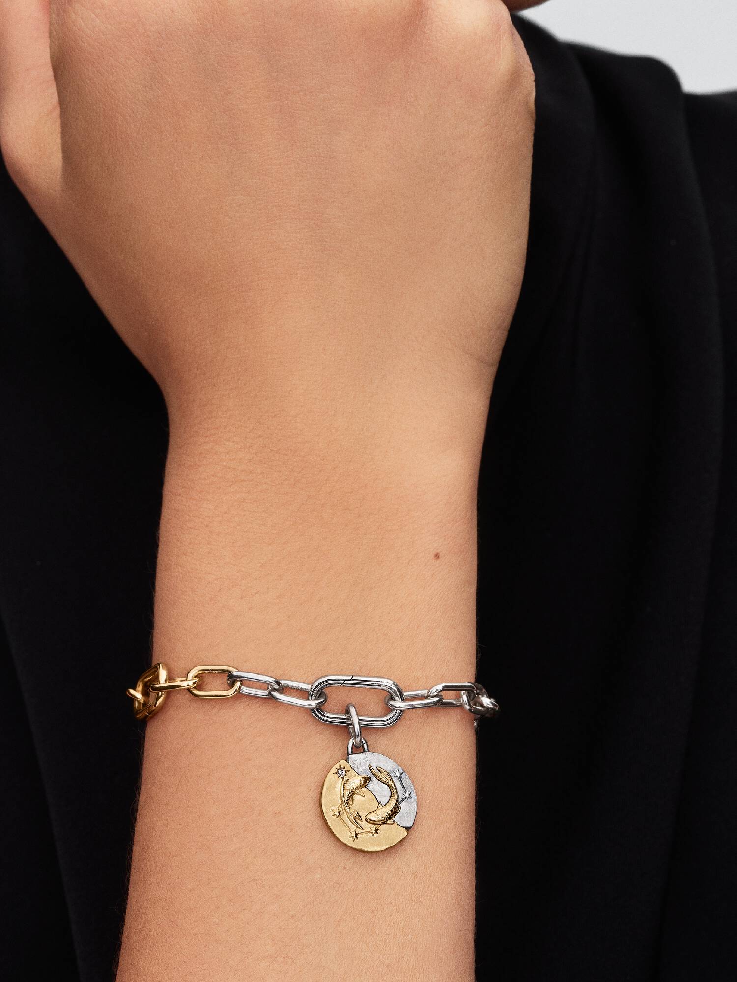 Charms-medalion ze znakiem zodiaku Ryby