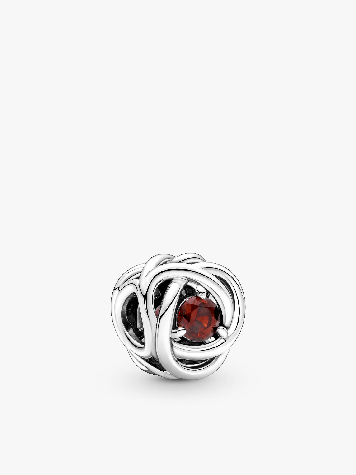 Styczeń Charms Urodzinowy Szkarłatny symbol wieczności