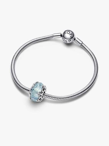 Charms Murano Błękitny płatek śniegu