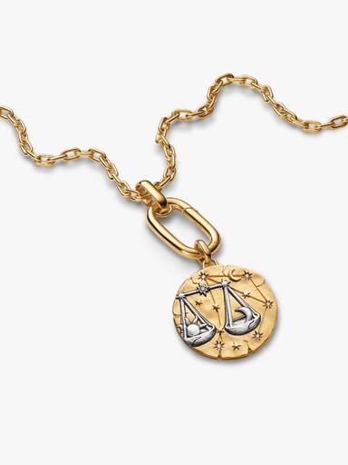 Duży charms-medalion ze znakiem zodiaku Waga