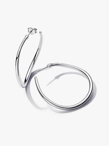 Otwarte kolczyki obręcze o organicznym kształcie 42 mm