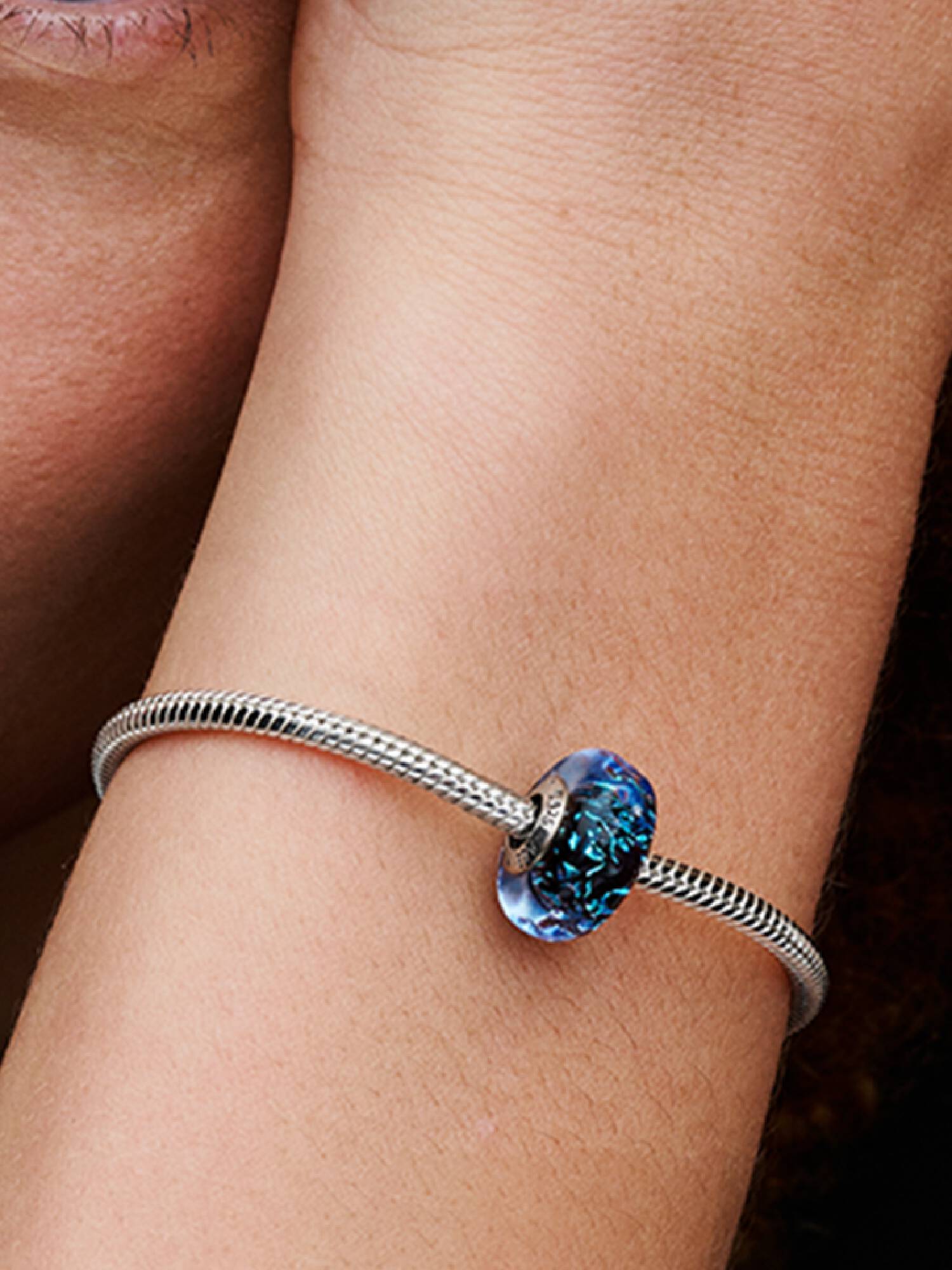 Charms Granatowe fale Murano