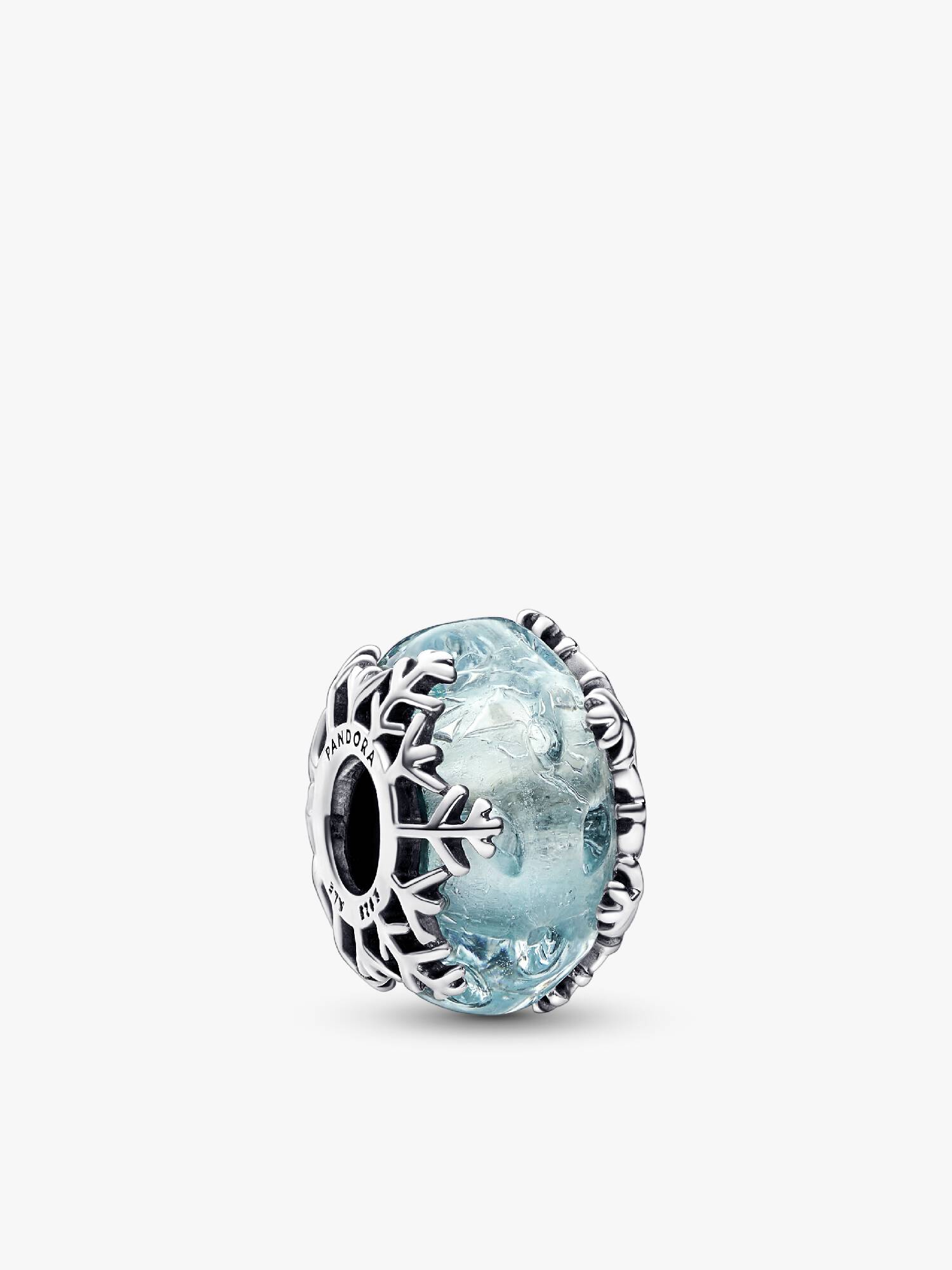 Charms Murano Błękitny płatek śniegu