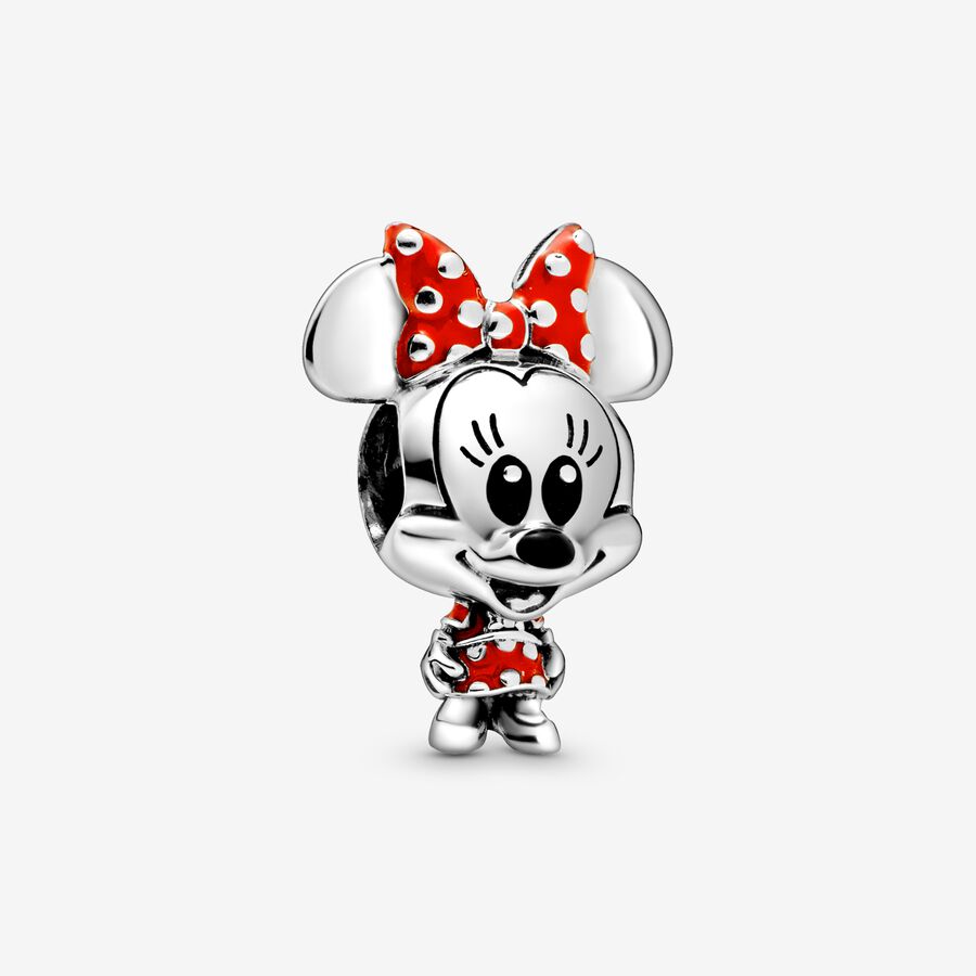 Disney Charms Myszka Minnie z sukienką i kokardą w grochy image number 0