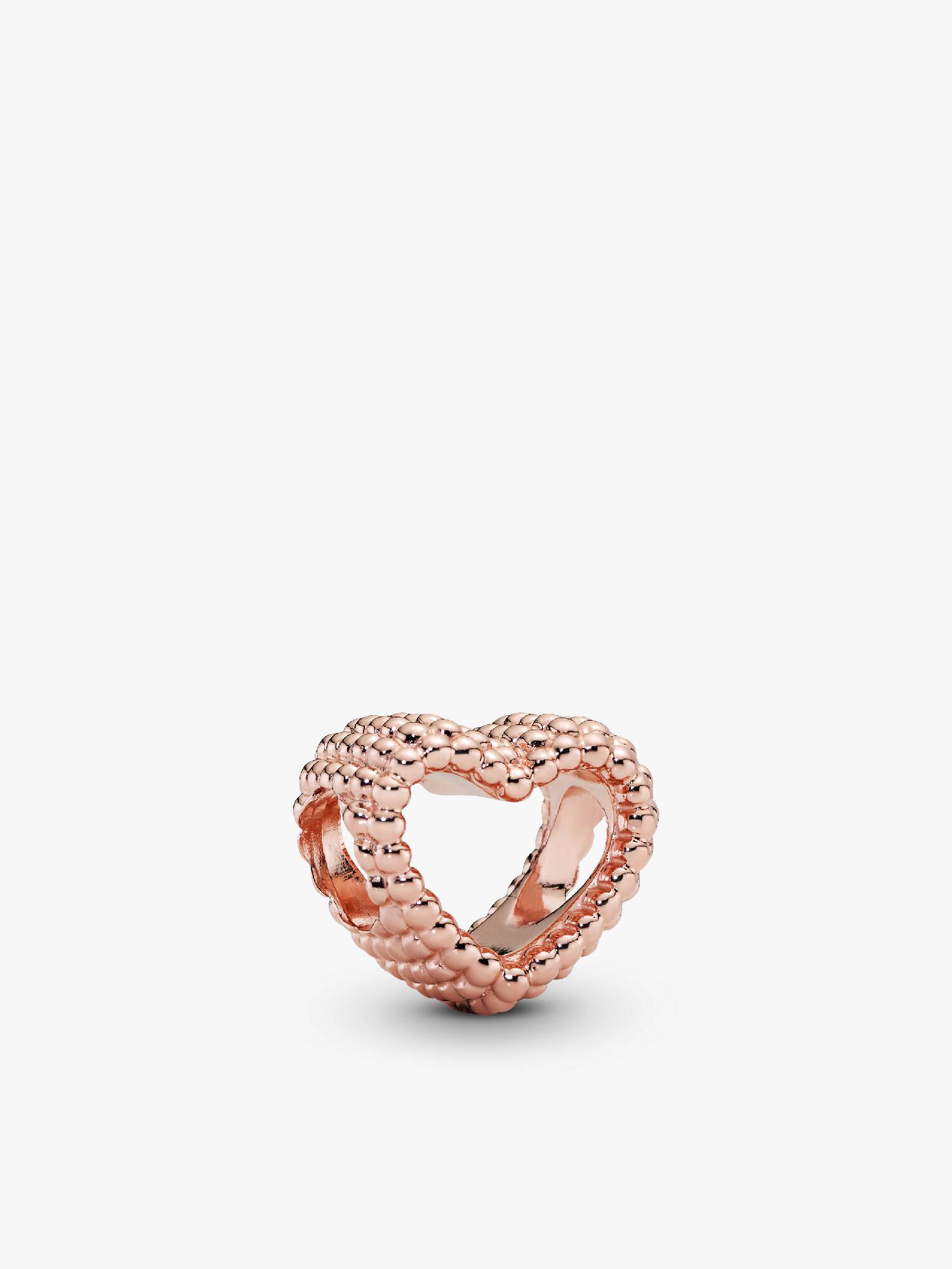 Charms Różowe serce z koralików