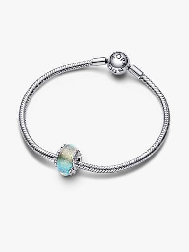 Charms z wielokolorowego szkła Murano Zakrzywione pióro