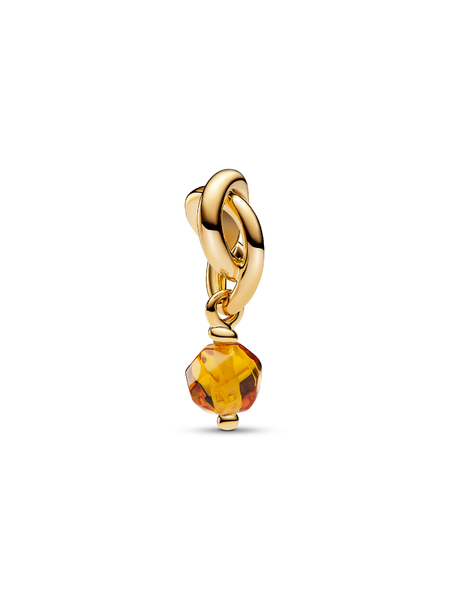 Fasetowany charms-zawieszka Miodowy symbol wieczności