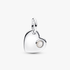 Czerwiec Charms-zawieszka do grawerowania w kształcie serca z białym kamieniem Czerwiec Charms-zawieszka do grawerowania w kształcie serca z białym kamieniem