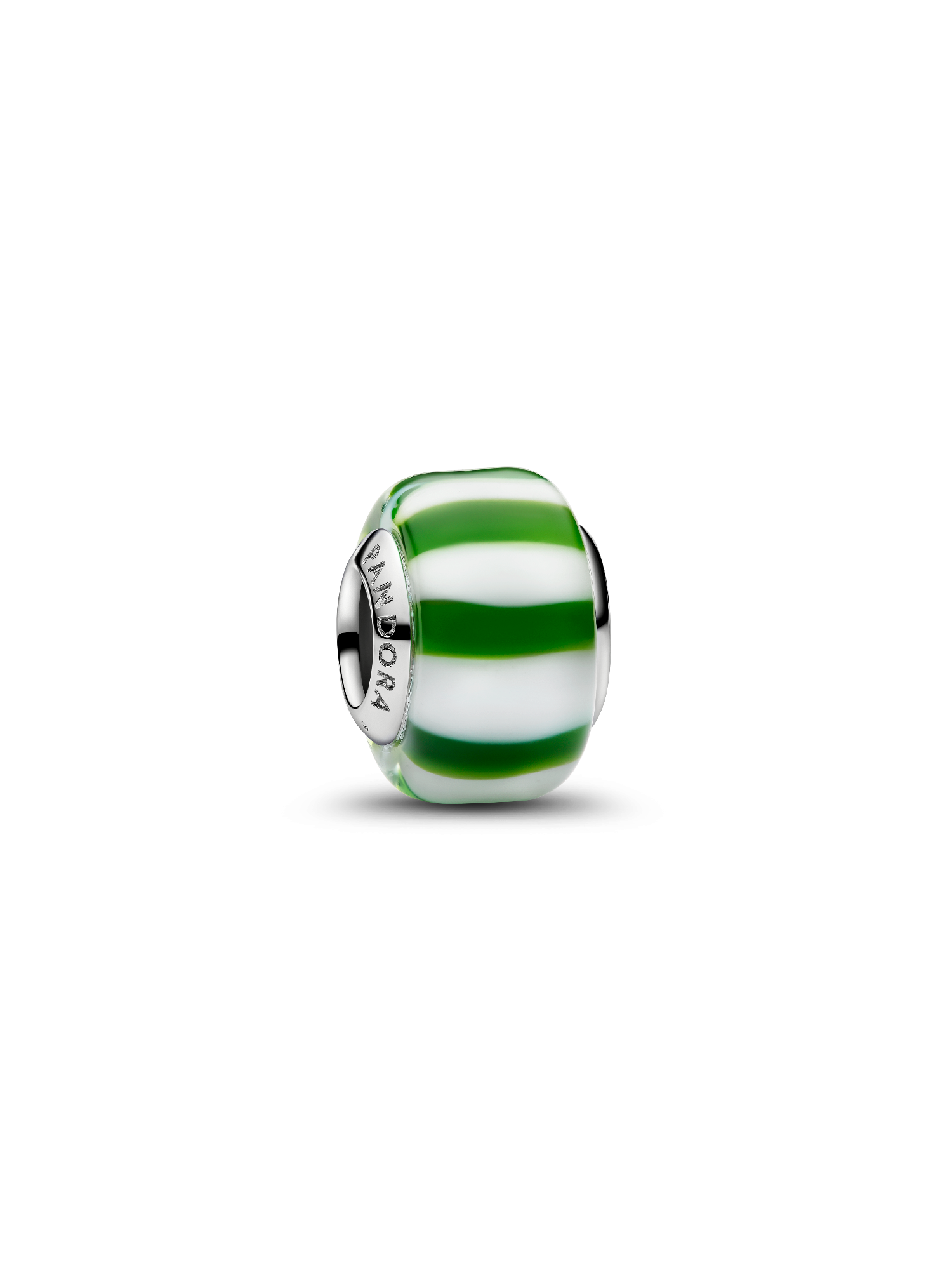 Charms Zielono-białe Murano, Platerowane platyną