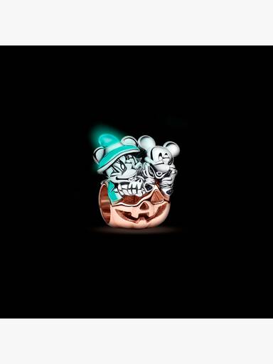 Charms Disney z Myszkami Miki i Minnie w dyni na Halloween