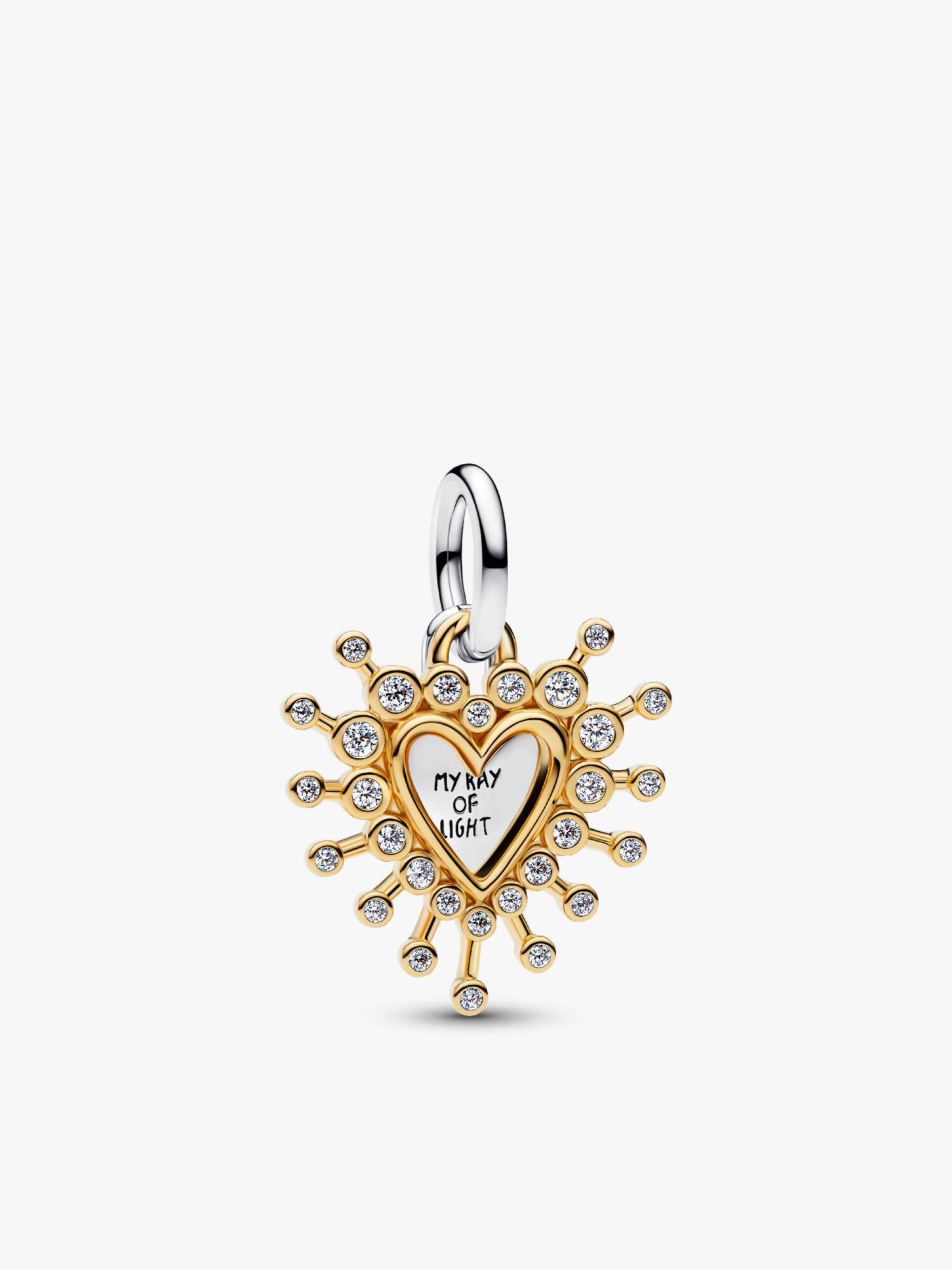 Podwójny charms-zawieszka Świetliste serce