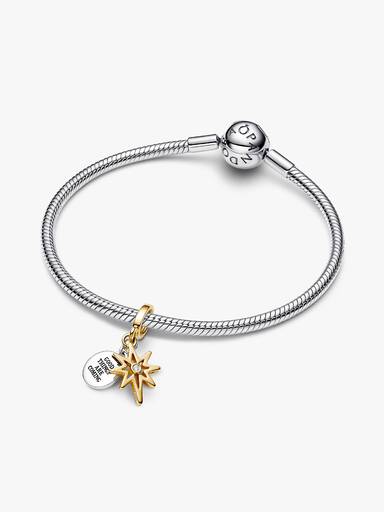 Charms-zawieszka do grawerowania Gwiazda Polarna z diamentem wyhodowanym w laboratorium