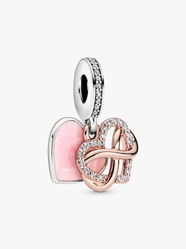 Błyszczący charms-zawieszka Na zawsze w sercu