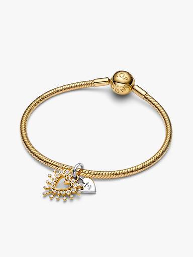 Podwójny charms-zawieszka Świetliste serce