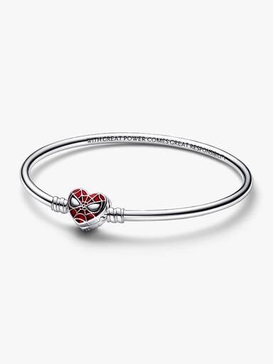 Pandora Moments Marvel Bransoletka bangle z zapięciem z maską Spider-Mana