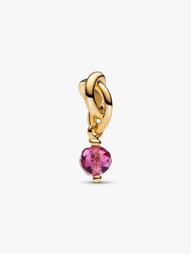 Fasetowany charms-zawieszka Różowy symbol wieczności