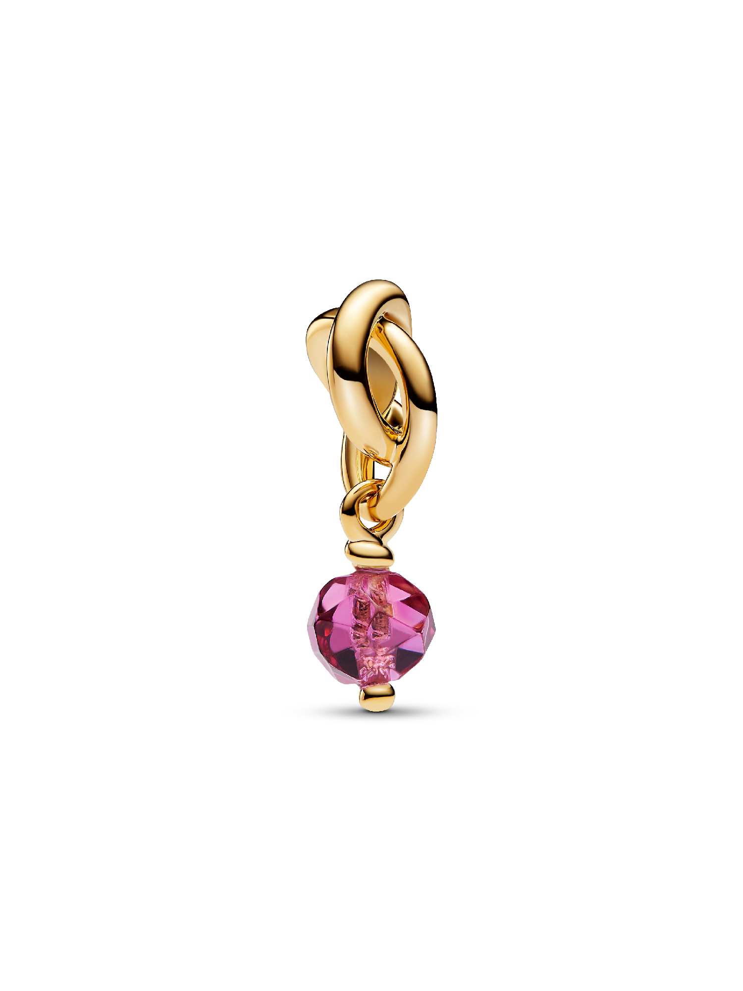 Fasetowany charms-zawieszka Różowy symbol wieczności