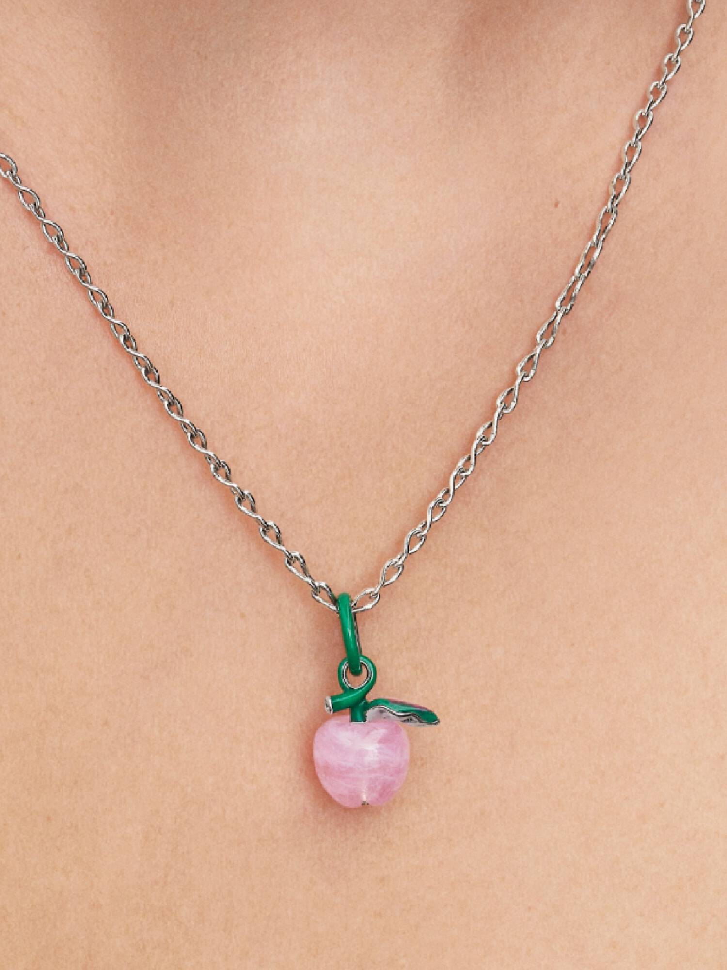 Charms Różowe jabłko ze szkła Murano