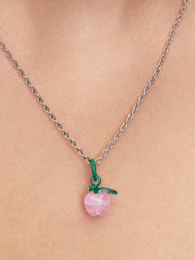 Charms Różowe jabłko ze szkła Murano