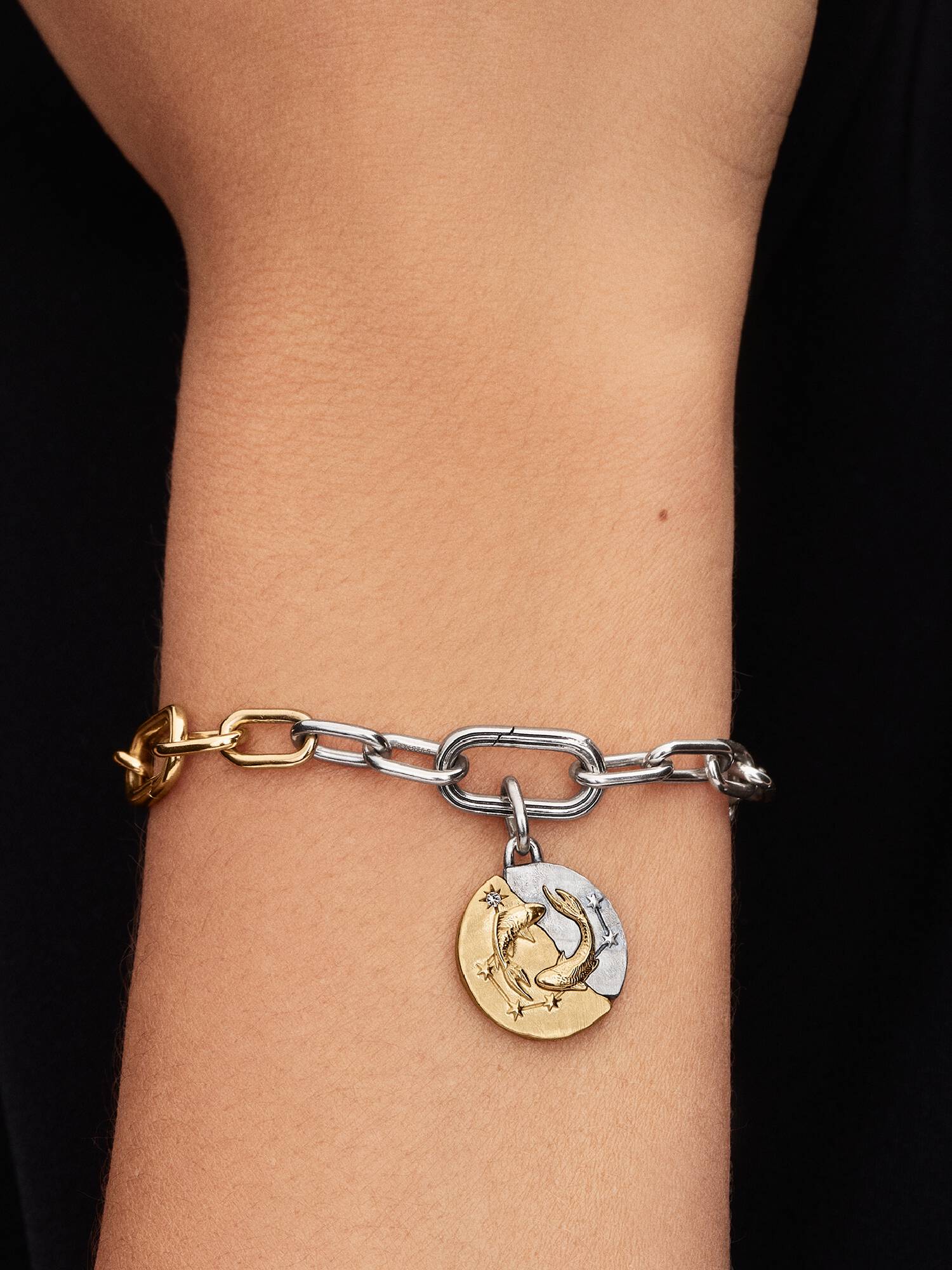 Charms-medalion ze znakiem zodiaku Ryby