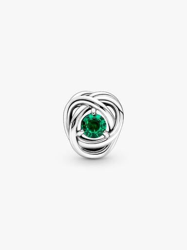 Maj Charms Urodzinowy Zielony symbol wieczności