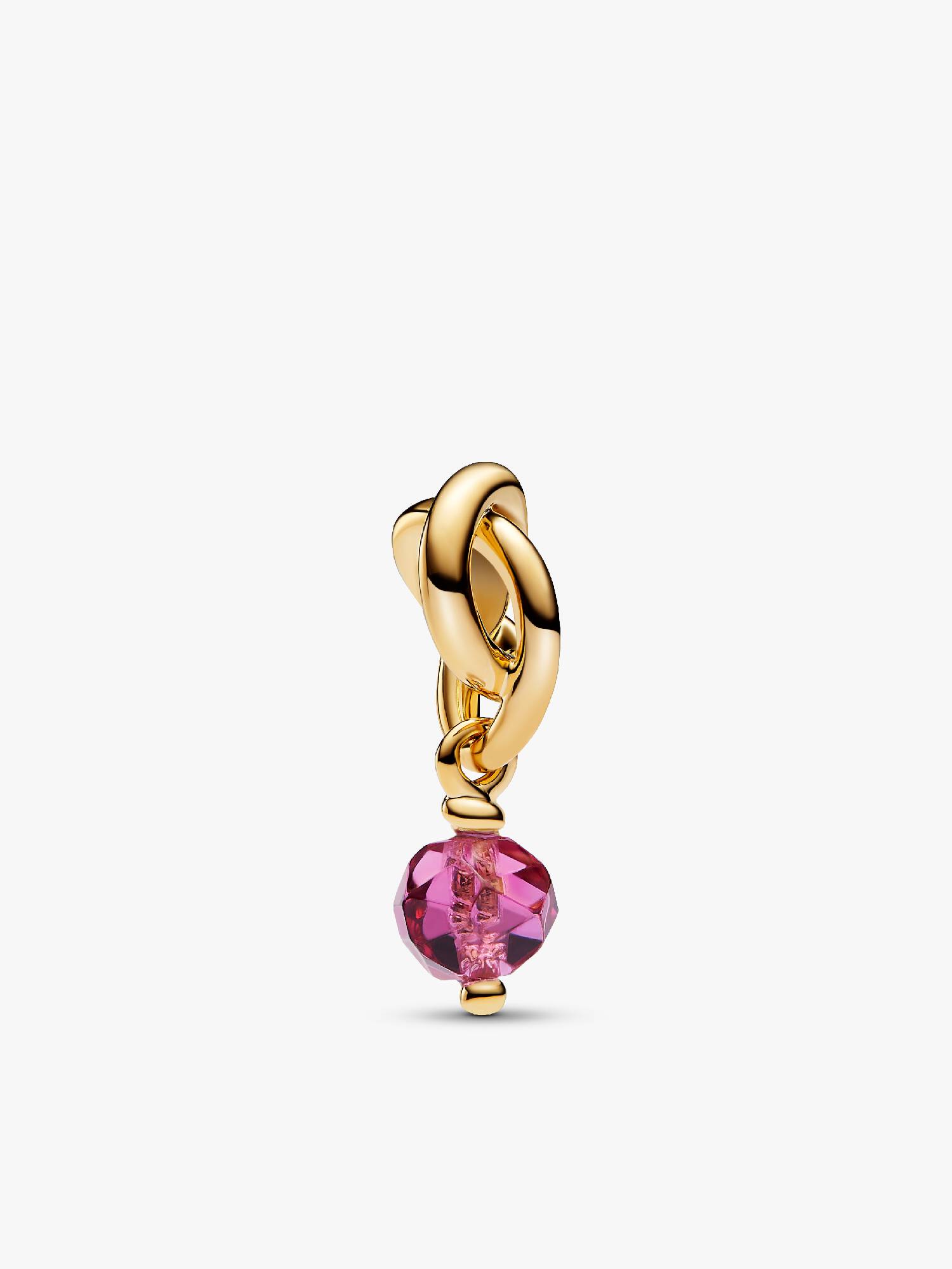 Fasetowany charms-zawieszka Różowy symbol wieczności
