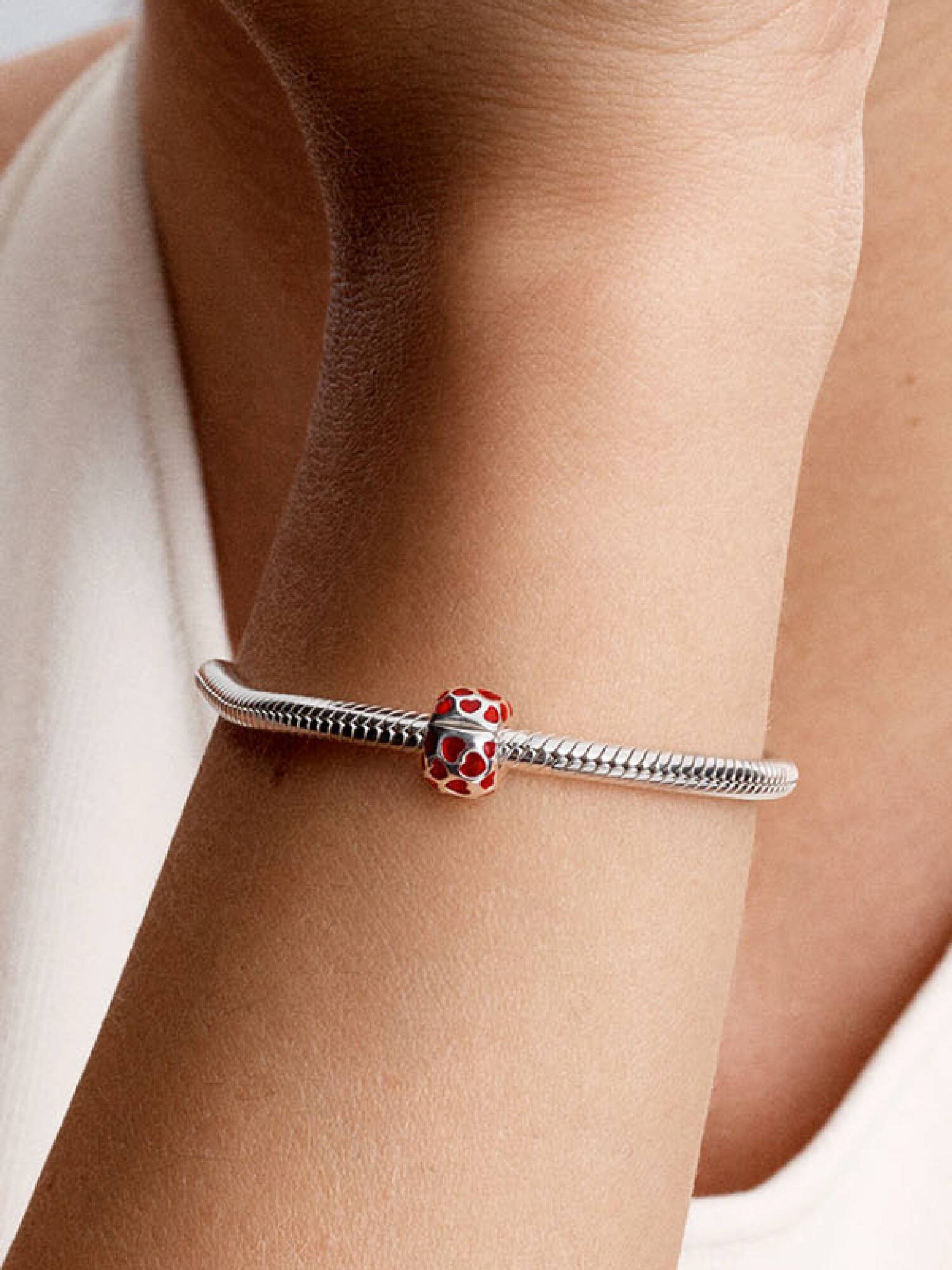 Charms-klips Czerwone serca