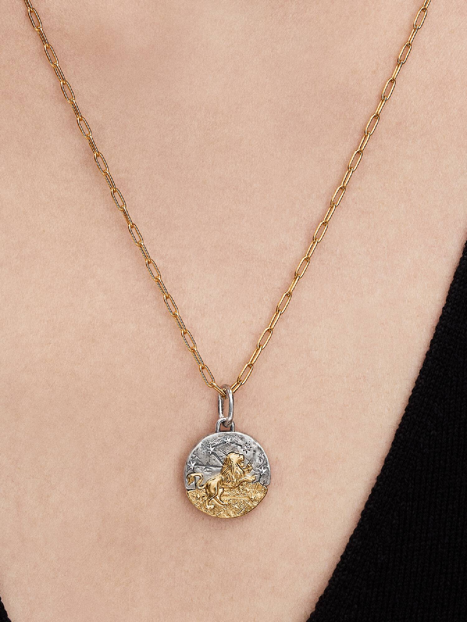 Charms-medalion ze znakiem zodiaku Lew