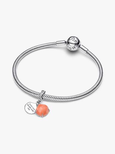 Podwójny charms-zawieszka Koralowa muszla