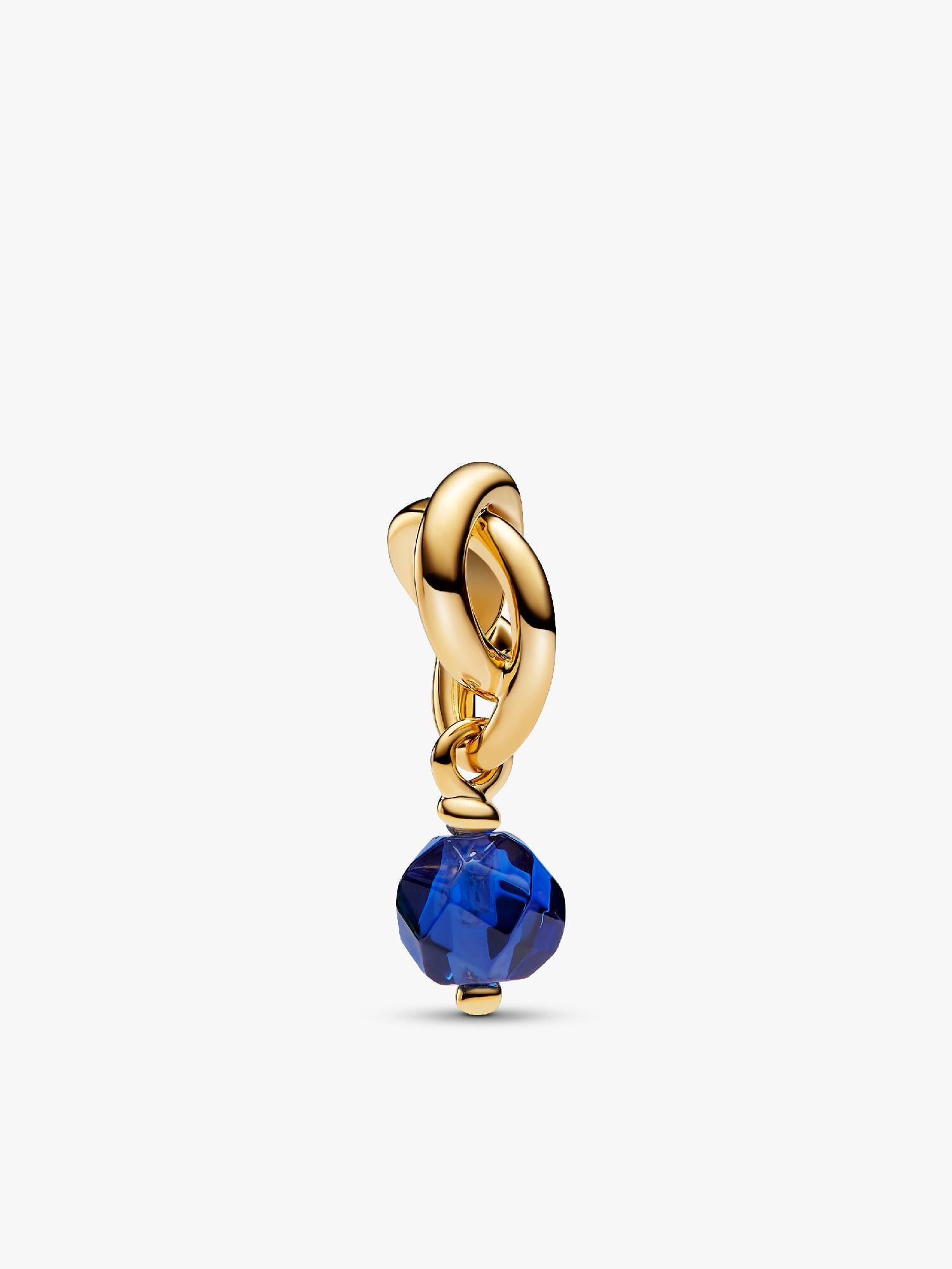Fasetowany charms-zawieszka Ciemnoniebieski symbol wieczności