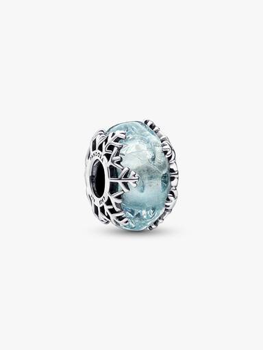 Charms Murano Błękitny płatek śniegu
