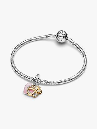 Błyszczący charms-zawieszka Na zawsze w sercu