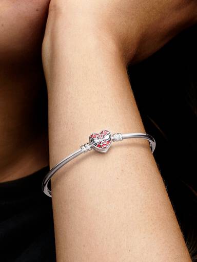 Pandora Moments Marvel Bransoletka bangle z zapięciem z maską Spider-Mana