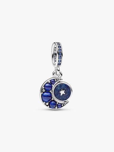 Lśniący charms-zawieszka Obrotowy księżyc