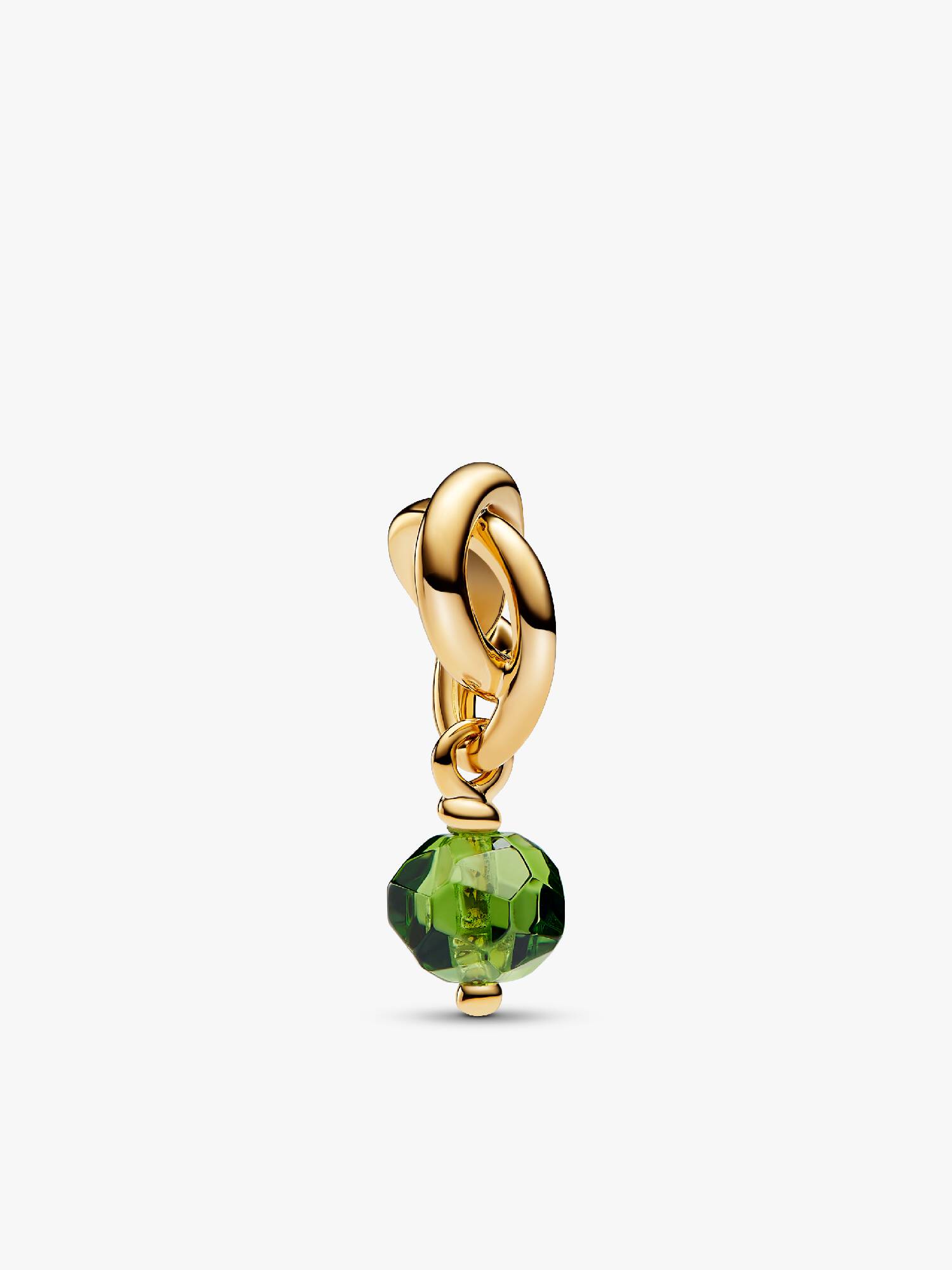 Fasetowany charms-zawieszka Jasnozielony symbol wieczności