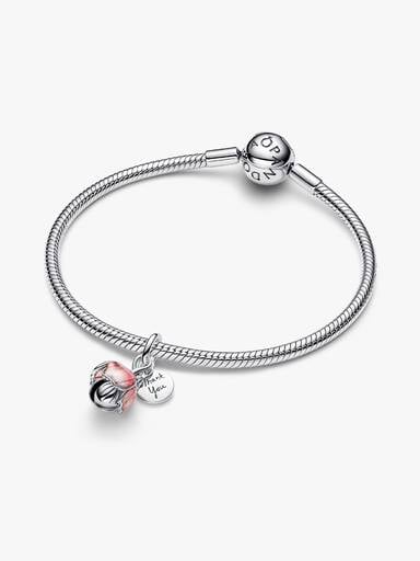 Dwutonowy charms-zawieszka Rozkwitający pąk