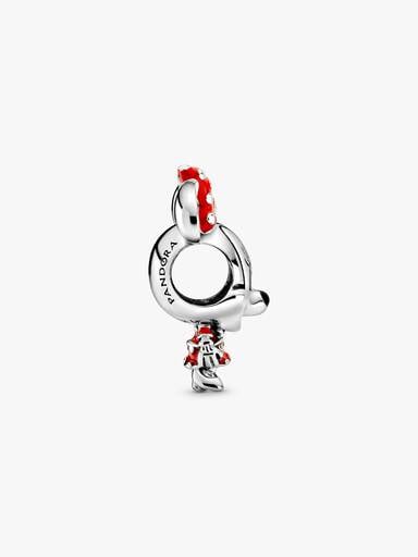 Disney Charms Myszka Minnie z sukienką i kokardą w grochy