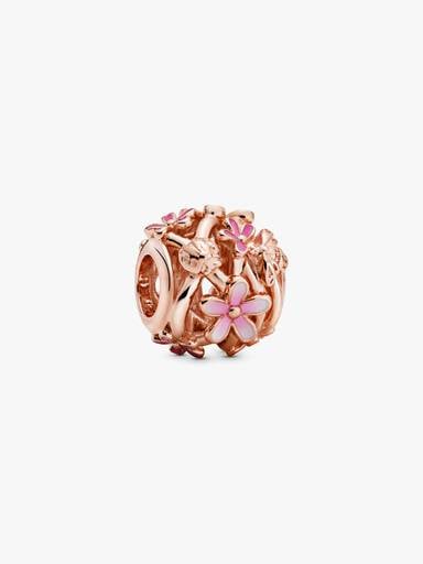 Charms Różowa ażurowa stokrotka