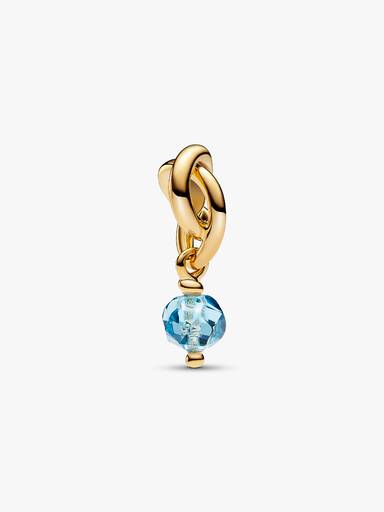 Fasetowany charms-zawieszka Jasnoniebieski symbol wieczności