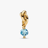 Fasetowany charms-zawieszka Jasnoniebieski symbol wieczności Fasetowany charms-zawieszka Jasnoniebieski symbol wieczności