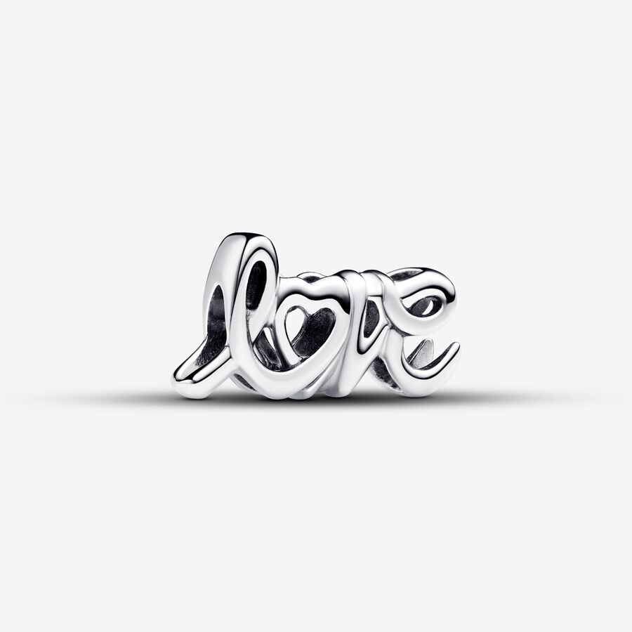 Charms w kształcie odręcznego napisu „love” image number 0