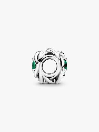 Maj Charms Urodzinowy Zielony symbol wieczności