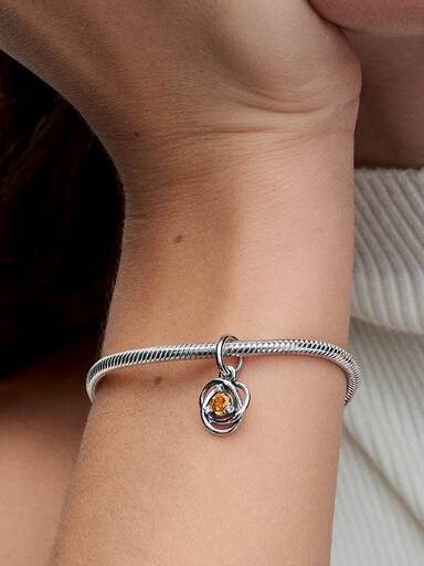 Charms-zawieszka Miodowy symbol wieczności