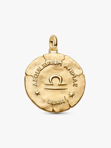 Duży charms-medalion ze znakiem zodiaku Waga