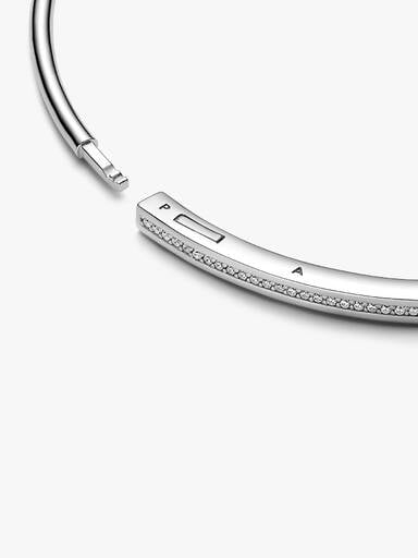 Bransoletka typu bangle pavé Pandora Signature I-D