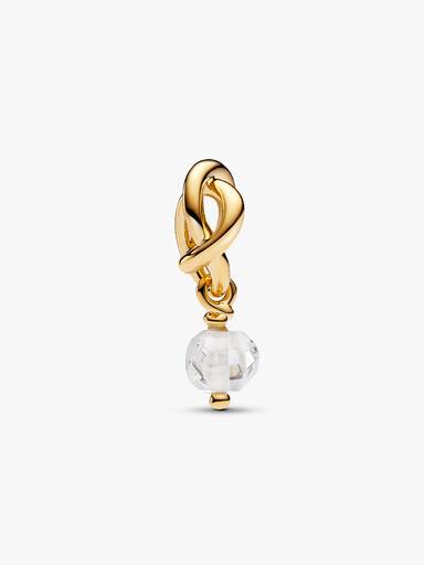 Fasetowany charms-zawieszka Przezroczysty symbol wieczności