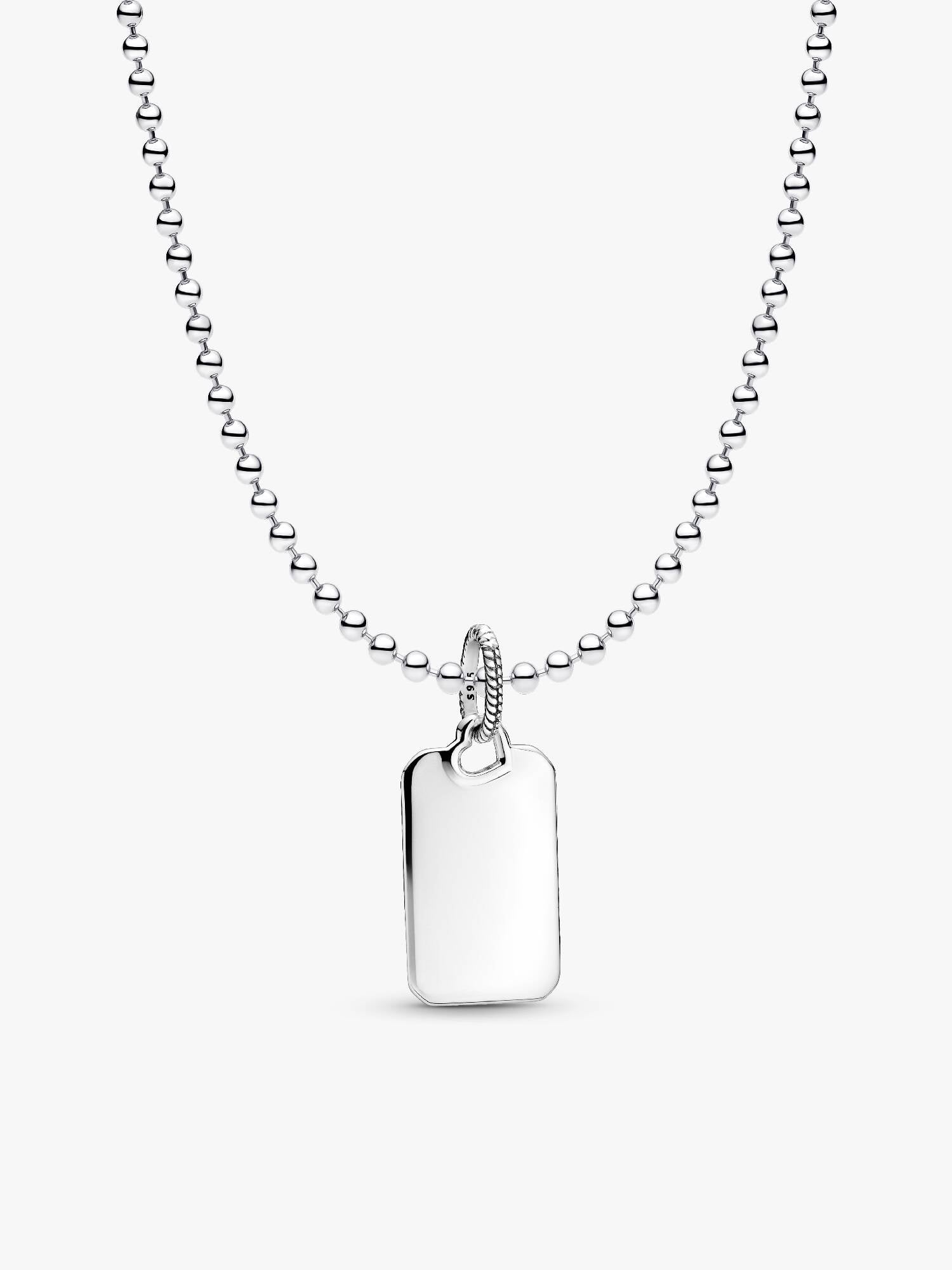 Naszyjnik z prostokątną zawieszką typu dog tag do grawerowania